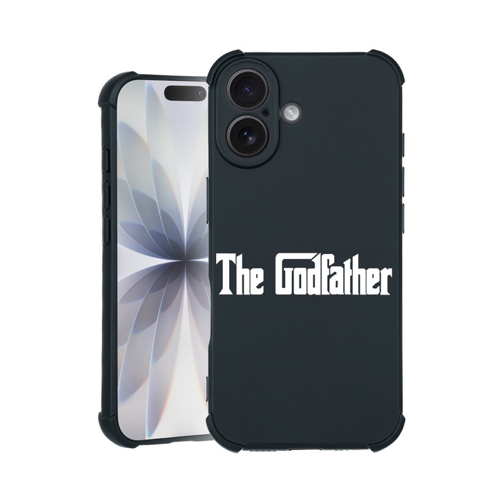 BestCase® Husa TPU Pro Shock Compatibila cu Apple iPhone 14 Pro, cu Design The GodFather, colturi intarite, 3100029 ASB 1691