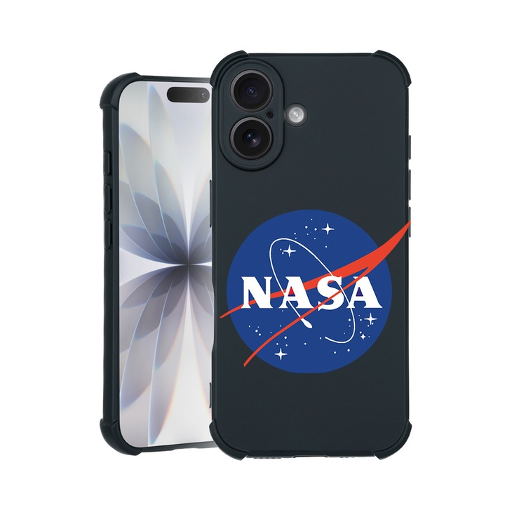 BestCase® Husa TPU Pro Shock Compatibila cu Apple iPhone 14 Pro, cu Design Nasa Classic, colturi intarite, 3100029 ASB 1615