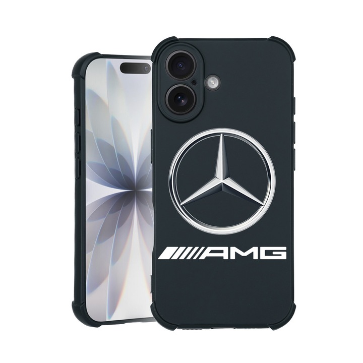 BestCase® Husa TPU Pro Shock Compatibila cu Apple iPhone 15 Pro, cu Design Mercedes-Benz AMG, colturi intarite, 3100032 ASB 1732