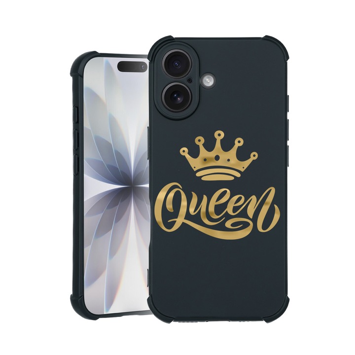 BestCase® Husa TPU Pro Shock Compatibila cu Apple iPhone 14 Pro, cu Design Queen, colturi intarite, 3100029 ASB 1803