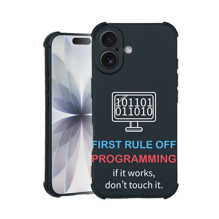 BestCase® Husa TPU Pro Shock Compatibila cu Apple iPhone 14 Pro, cu Design IT First Rule, colturi intarite, 3100029 ASB 1884