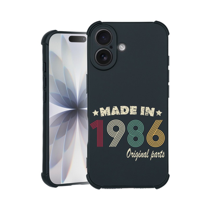 BestCase® Husa TPU Pro Shock Compatibila cu Apple iPhone 14 Pro, cu Design Original Parts 1986, colturi intarite, 3100029 ASB 2003