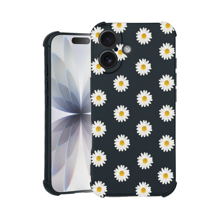 BestCase® Husa TPU Pro Shock Compatibila cu Apple iPhone 14 Pro, cu Design Daisy, colturi intarite, 3100029 ASB 2012