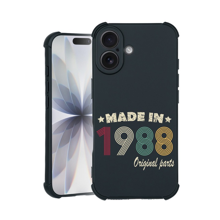 BestCase® Калъф TPU Pro Shock съвместим с Apple iPhone 15 Pro, с оригинален дизайн Parts 1988, подсилени ъгли, 3100032 ASB 2005