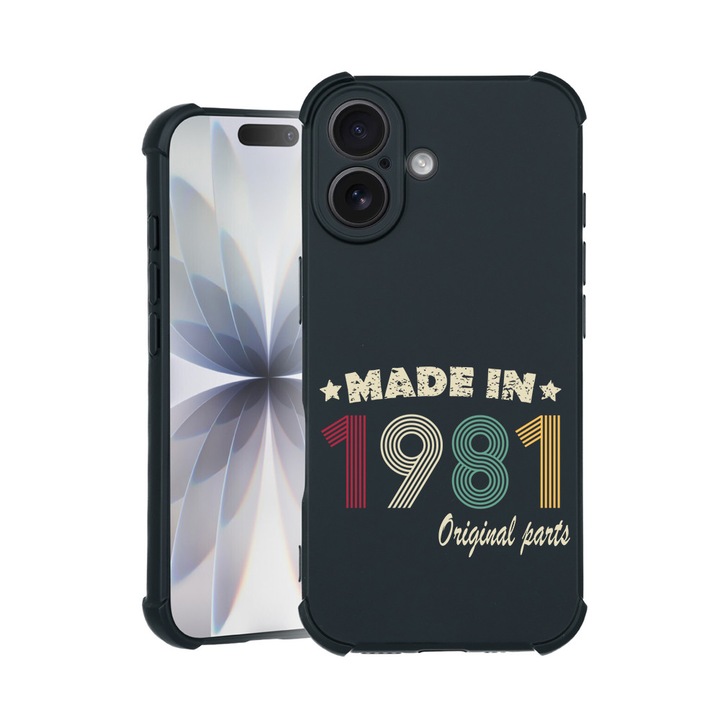 BestCase® Husa TPU Pro Shock Compatibila cu Apple iPhone 14 Pro Max, cu Design Original Parts 1981, colturi intarite, 3100030 ASB 1998