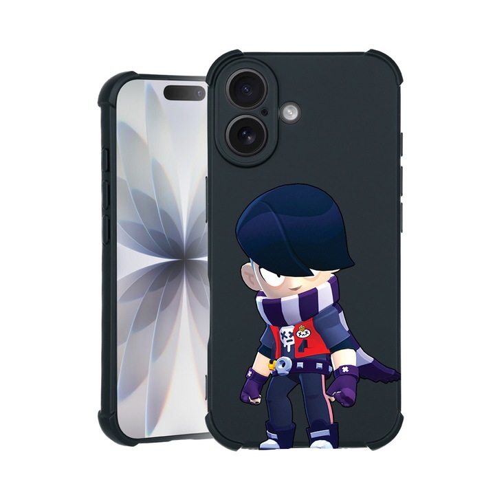 BestCase® Husa TPU Pro Shock Compatibila cu Apple iPhone 14 Pro, cu Design Brawl Stars Edgar, colturi intarite, 3100029 ASB 1845
