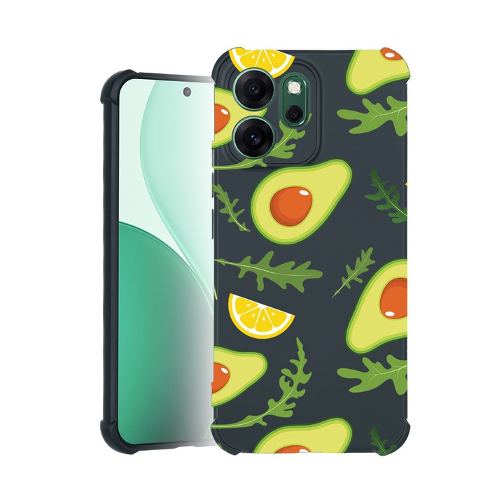 BestCase® Husa TPU Pro Shock Compatibila cu OPPO Reno14 F / Reno14 FS, cu Design Avocado, colturi intarite, 3100041 ASB 760