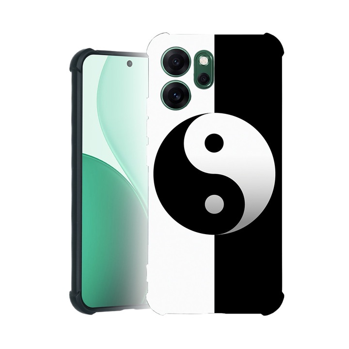 BestCase® Husa TPU Pro Shock Compatibila cu OPPO Reno14 F / Reno14 FS, cu Design Yin Yang, colturi intarite, 3100041 ASB 1181