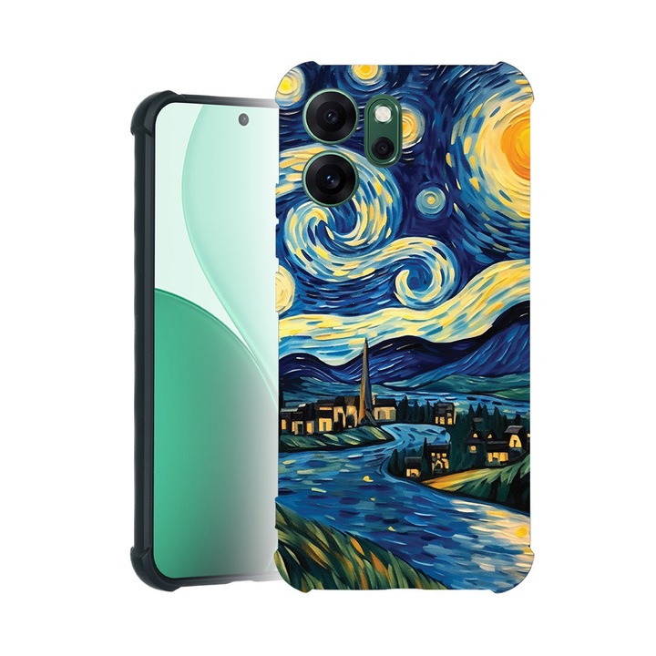 BestCase® Husa TPU Pro Shock Compatibila cu OPPO Reno14 F / Reno14 FS, cu Design Starry Night, colturi intarite, 3100041 ASB 1270