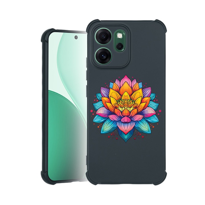 BestCase® Husa TPU Pro Shock Compatibila cu OPPO Reno14 F / Reno14 FS, cu Design Dream Colors Flower, colturi intarite, 3100041 ASB 1509