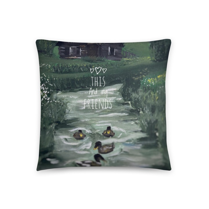 Perna cu pictura Rate pe Rau Gabriela Vrinceanu Art