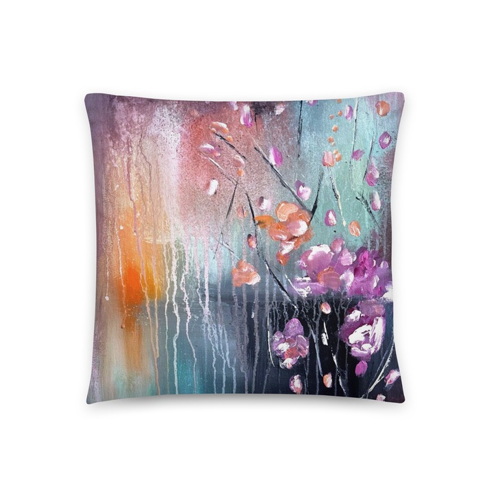 Perna cu Pictura Abstrac Rain Gabriela Vrinceanu Art