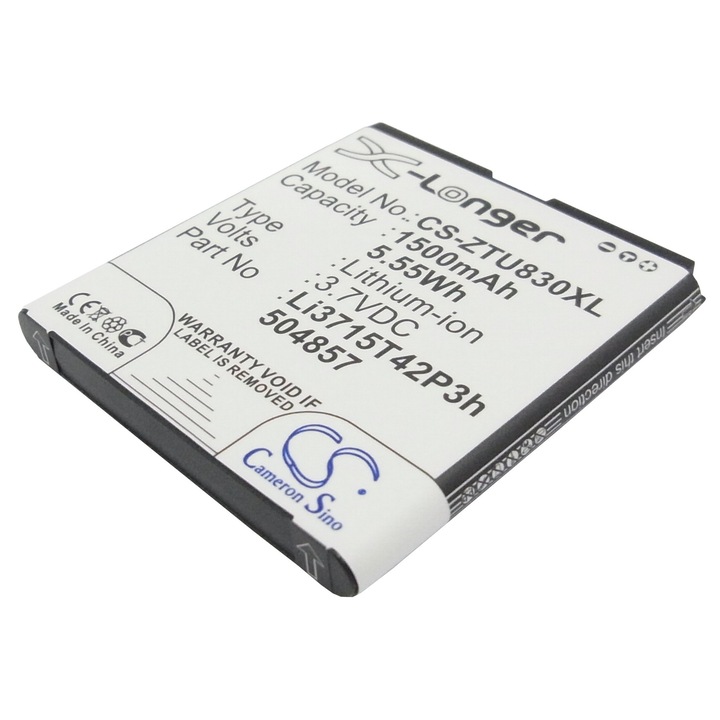 Baterie TECHTEK CS-ZTU830XL Li-ion 1500mAh