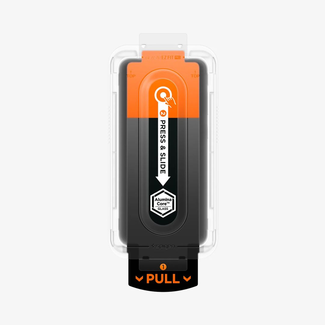 Folie protectie telefon Spigen Glass tR EZ Fit Pro pentru Samsung Galaxy S25 FE, set 2 buc, transparent