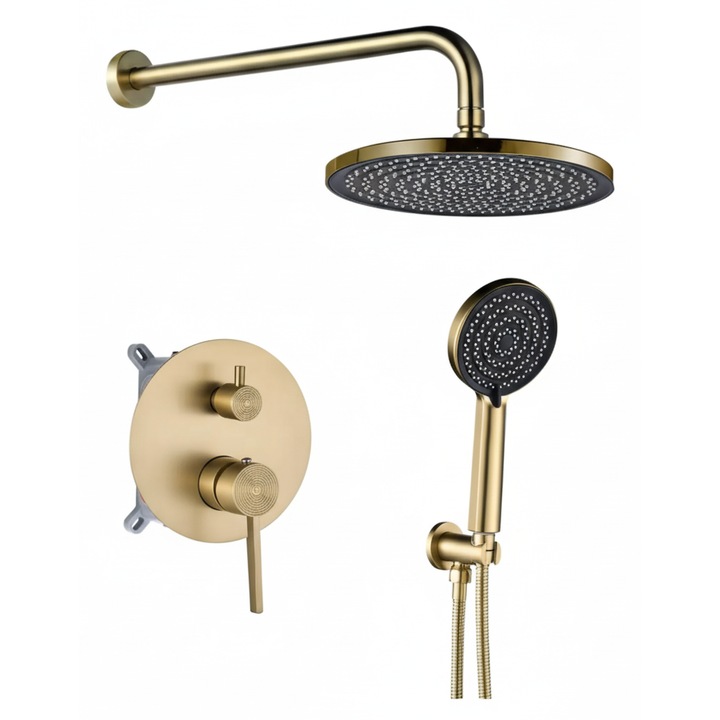 Set de dus incastrat Rea Foster Auriu Periat cu BOX