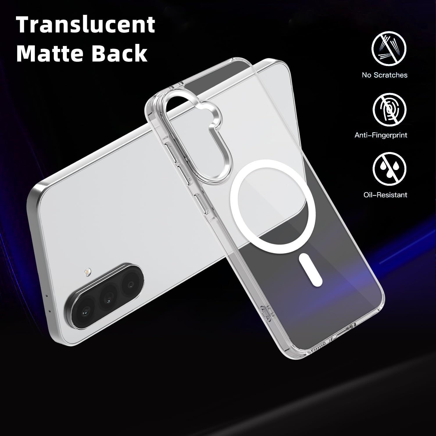 Husa pentru Samsung Galaxy A36/A56 6.7" Transparenta Rezistenta la Ingalbenire, Compatibila cu Magsafe, Magnetica, Carcasa Rigida