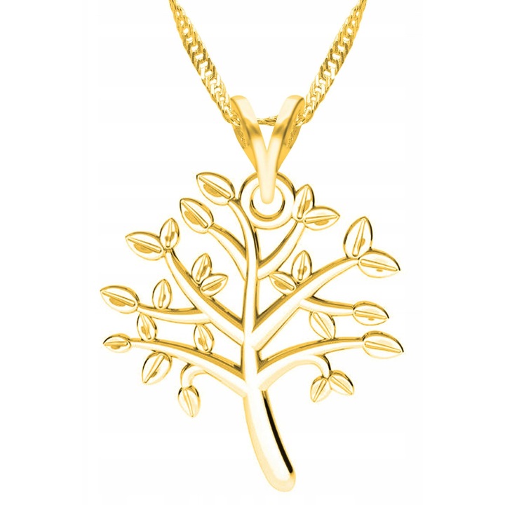 Colier Larezo, Drumul Vietii, argint 925, placat cu aur 585, 52cm + 3cm, design elegant