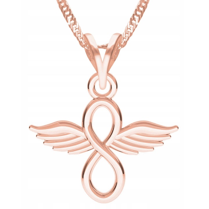 Colier placat cu aur, Larezo, ARGINT 925, simbolul infinitului