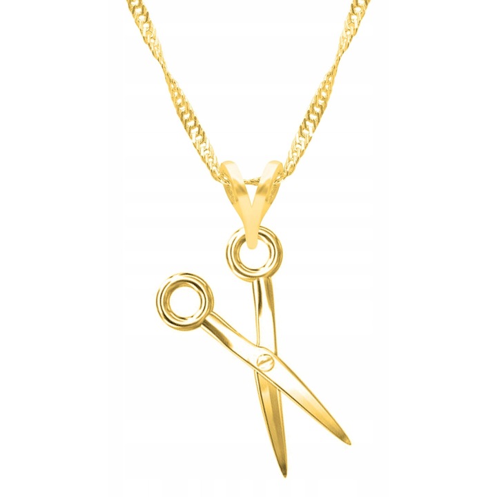 Colier, Larezo, ARGINT 925, auriu, Foarfeca