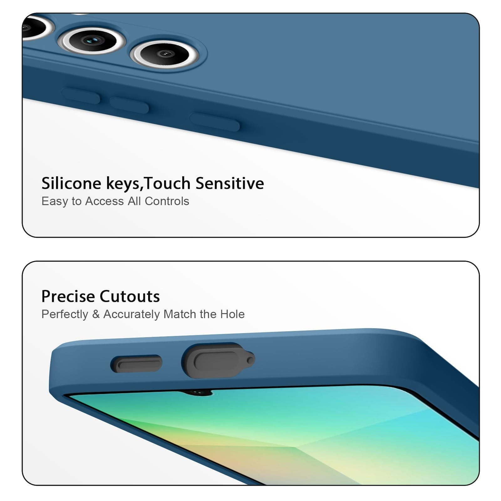 Husa pentru Samsung Galaxy S25 Ultra, din silicon lichid pentru, o prindere confortabila, LIXR-04EN®, Albastru safir