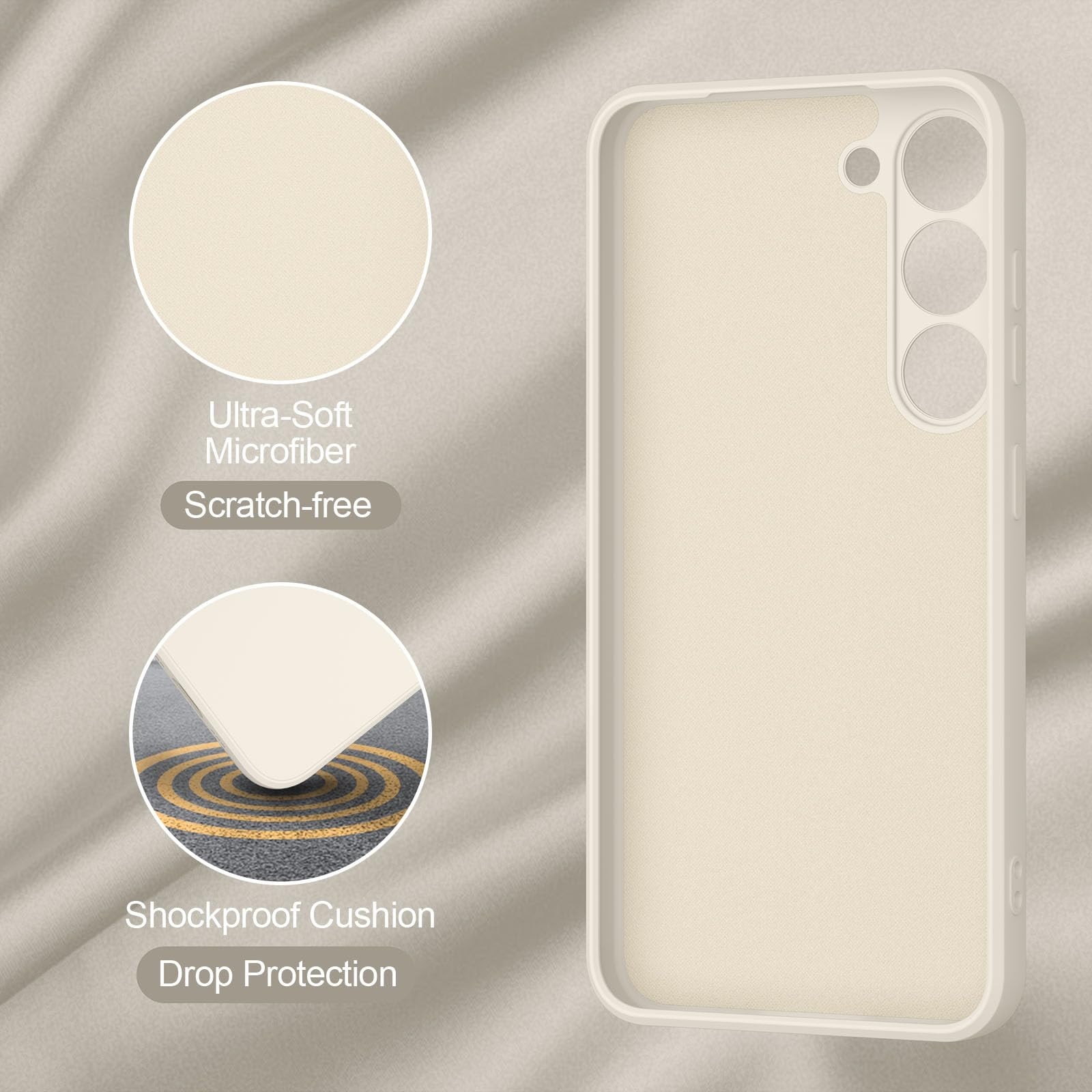 Husa pentru Samsung Galaxy S25 Ultra, din silicon lichid pentru, o prindere confortabila, LIXR-04EN®, Alb