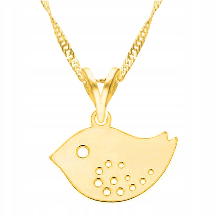 Colier, Larezo, Auriu, Fabricat Din Argint Cu Titlul 925, Pasare, Ideal Pentru Cadou, Ambalaj Elegant Inclus Calitate Superioara