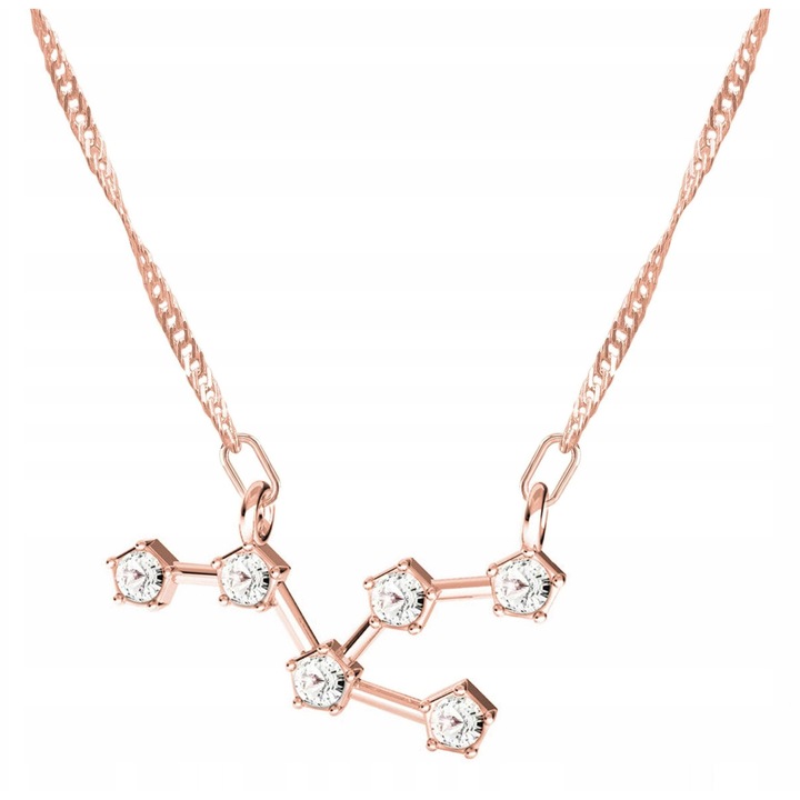 Colier Zodie Taur, Larezo, Argint 925, Aur roze, 47cm + 3cm