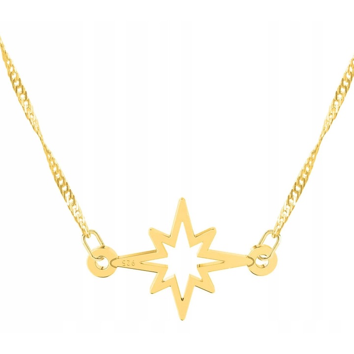 Colier din argint 925 cu aur 585, Larezo, 52cm + 3cm