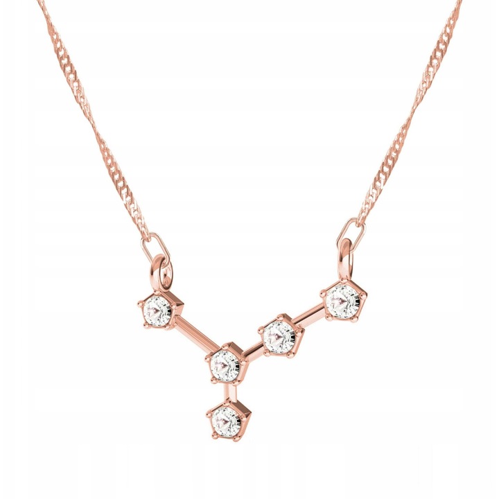 Colier placat cu aur cu semnul zodiacal Rac, ARGINT 925, Larezo