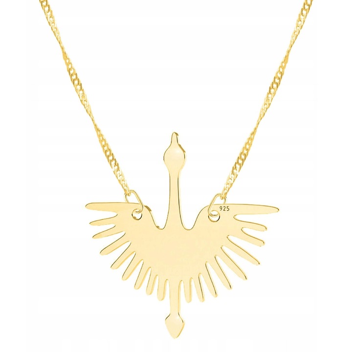 Colier, Larezo, 52cm, 3cm, Argint 925, Auriu