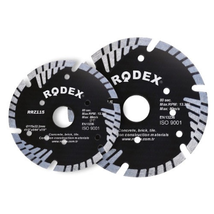 Disc Diamantat Segmentat Pentru Taiere Universala 230*22, 23Mm, Rodex RRZ230 (5/10/50)