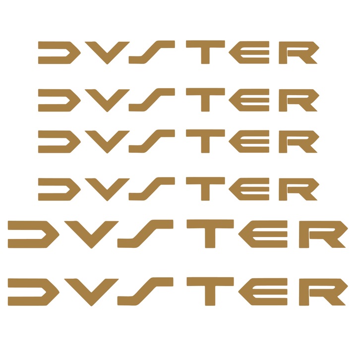 Set 6 stickere pentru manere si capace oglinzi, Duster, cupru