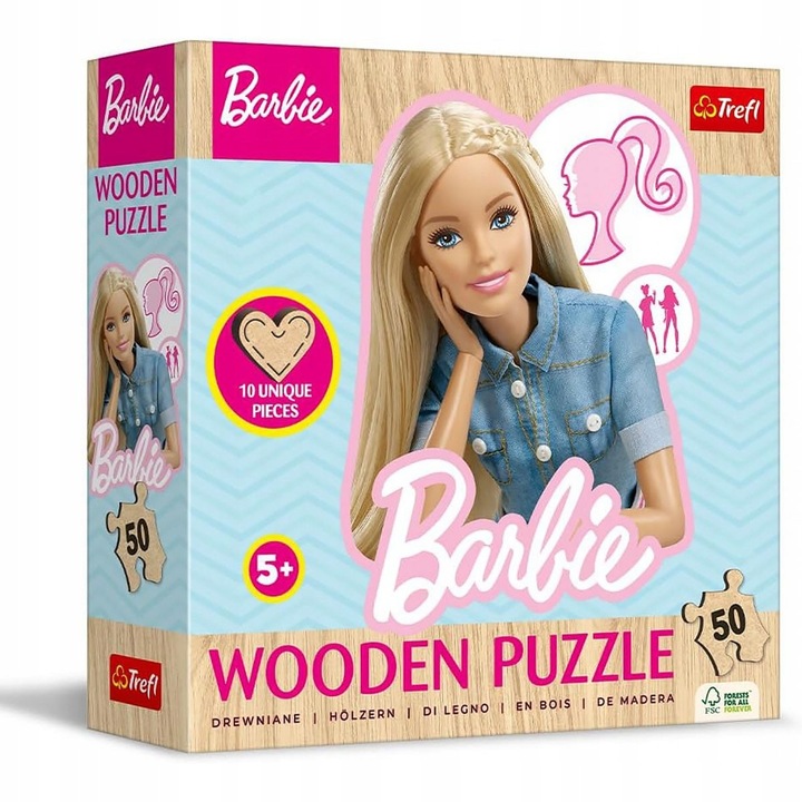 Дървен Пъзел Trefl Barbie Любима Мода 50 Части