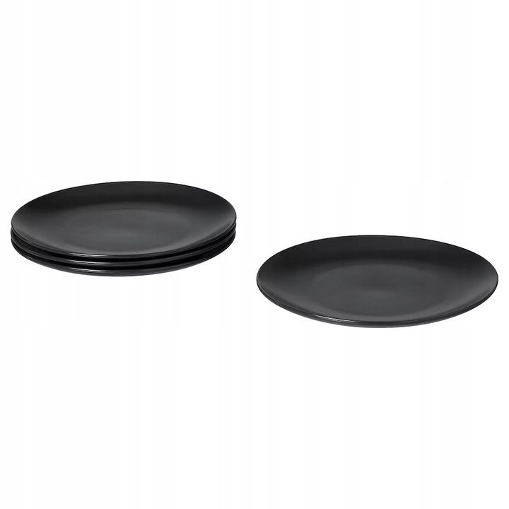 IKEA FARGKLAR Matt szürke tányérkészlet, 4 db, 26 cm