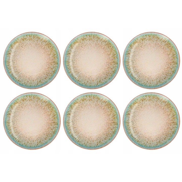 LUBIANA tányérkészlet, 6 db, 27 cm, porcelán, egyedi design