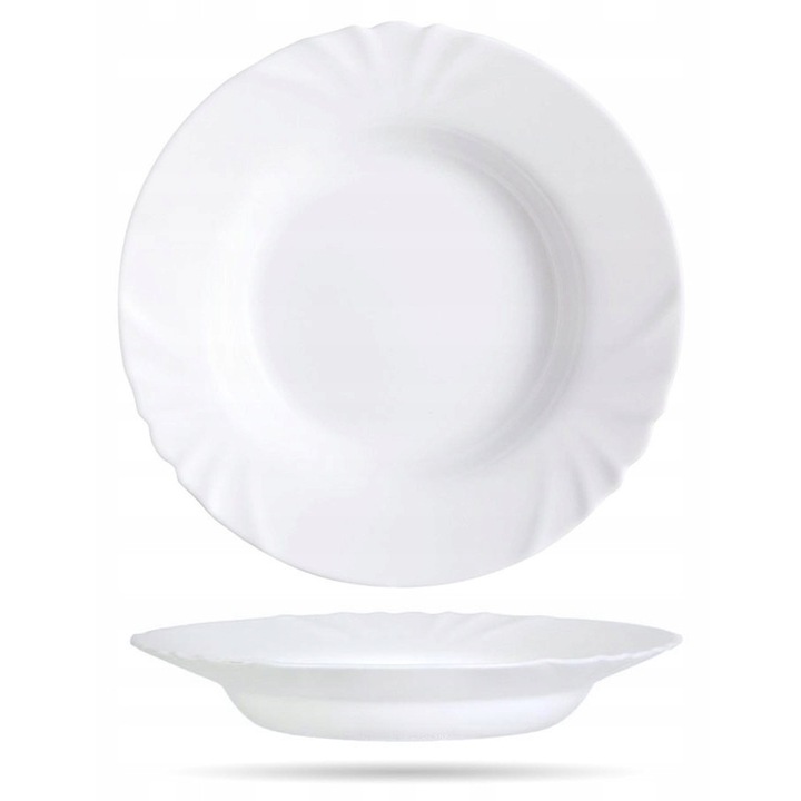 Mélytányér Luminarc Cadix 23,6 cm, Fehér, Edzett üveg