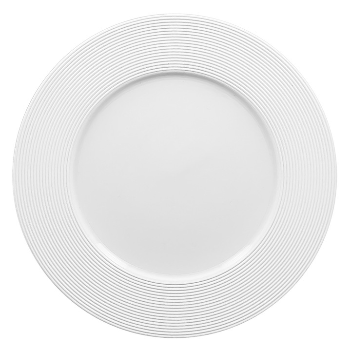 Farfurie plat EVOLUTION 22 cm, Alba, Portelan RAK