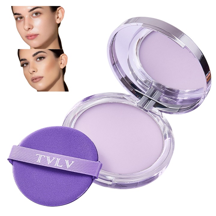 TVLV arcpúder, lila krém, olajkontroll, matt hatás, 8.5g, 7.5x2.5x7.5cm