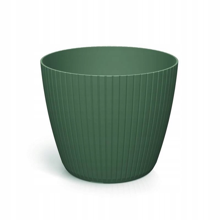 Prosperplast Lamia standard kerek műanyag virágcserép, zöld, 17.8x14.9cm, 2.8 liter űrtartalom