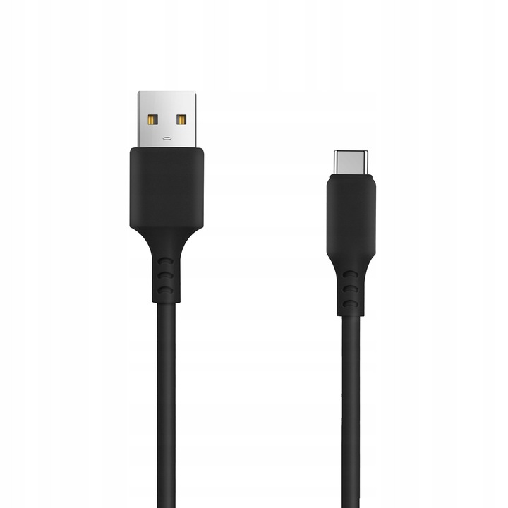 Setty USB-C Kábel 1m 2A Fekete, Tartós Gyorstöltéshez