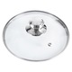 Capac Din Sticla, Orion, 22 cm, Sticla, Rezistent La Temperaturi De Pana La 200°C, Are Ventil, Maner Confortabil, Transparent