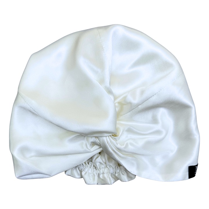 Bonetă MATASIA din 100% Mătase Naturală Mulberry 22 Momme, Ivory, Protecție păr, Confort optim