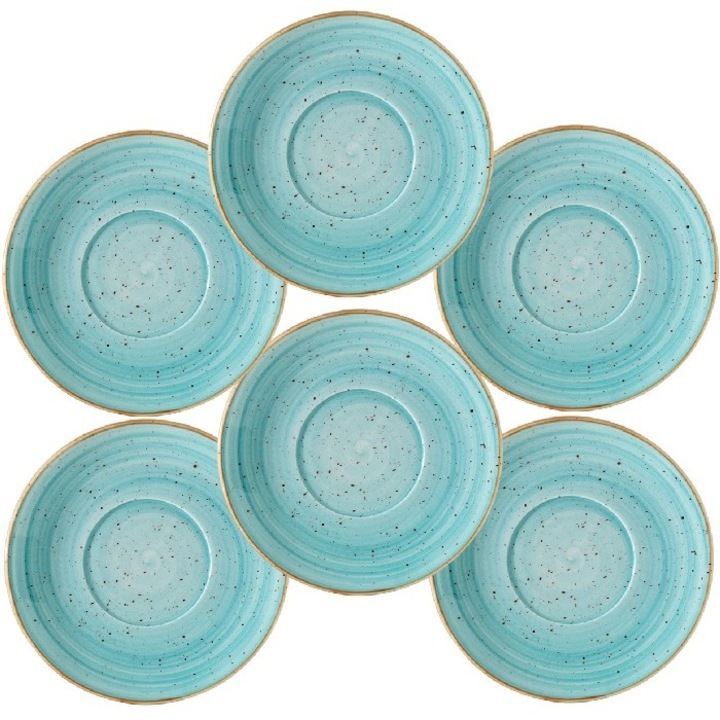 Bonna Aqua Szett 6 darabos porcelántányér 17cm