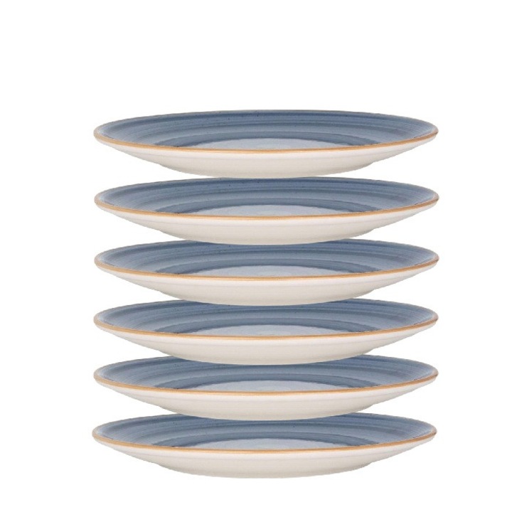 Bonna Dusk 6 darabos porcelán tányér készlet, 21 cm