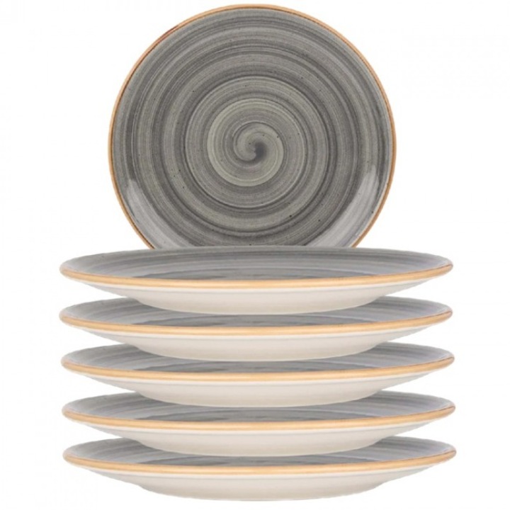 Bonna Space 6 darabos porcelán tányér készlet 17cm