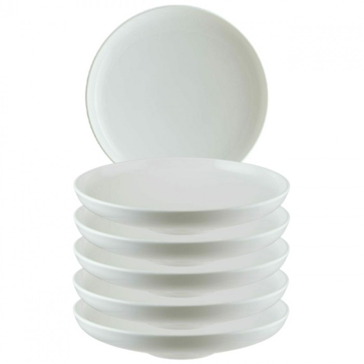 Bonna Hygge Mély porcelán tányér tésztához, porcelán, 6 darab 28cm, 400ml