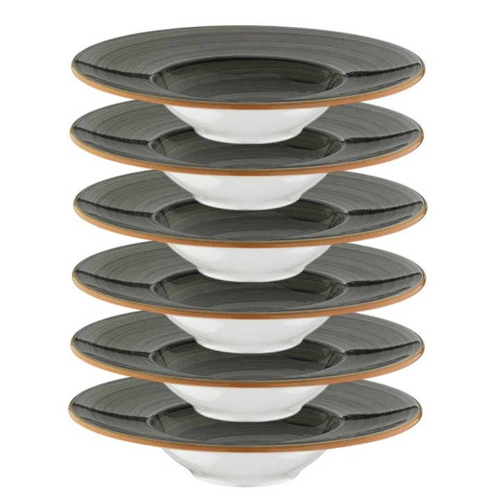 Bonna Space Mély porcelán tányér tésztához, porcelán, 6 darab 28cm, 400ml