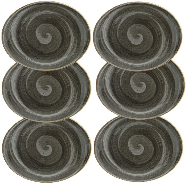 Bonna Space 6 db ovális tányér készlet, 31cm, porcelán