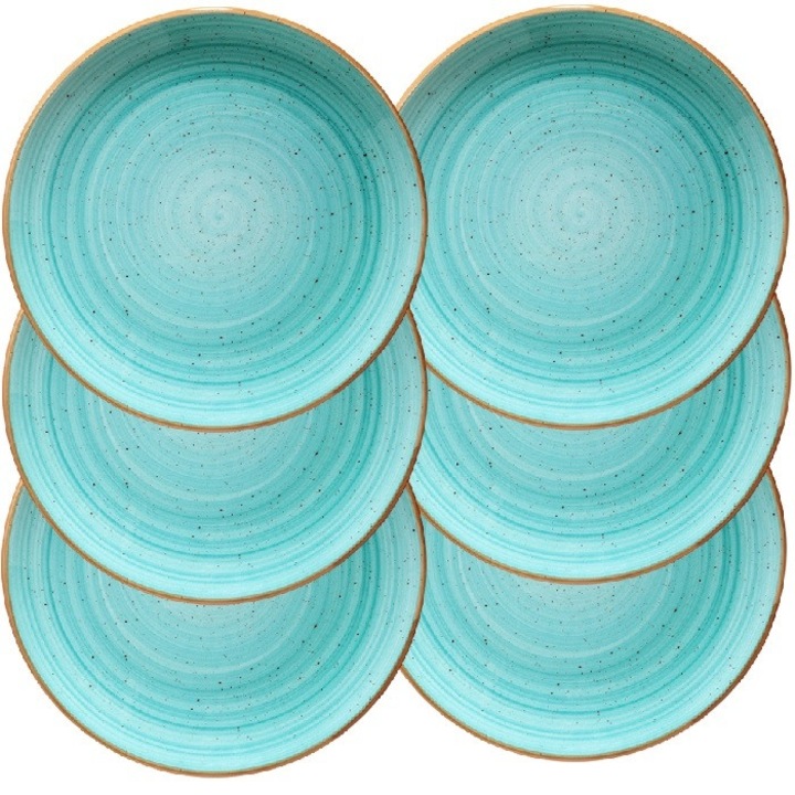 Bonna Aqua 6 db-os mélytányér készlet, Porcelán, 20 cm, 500ml, leveshez