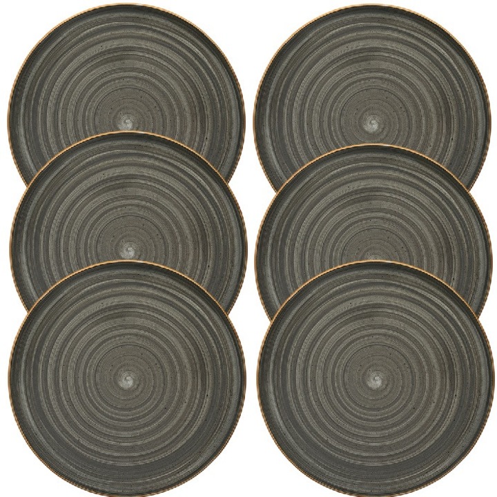 Bonna Space 6 darabos porcelán pizzatányér készlet, 32 cm